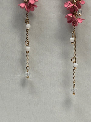 3-D Flowers Dangling Earrings
