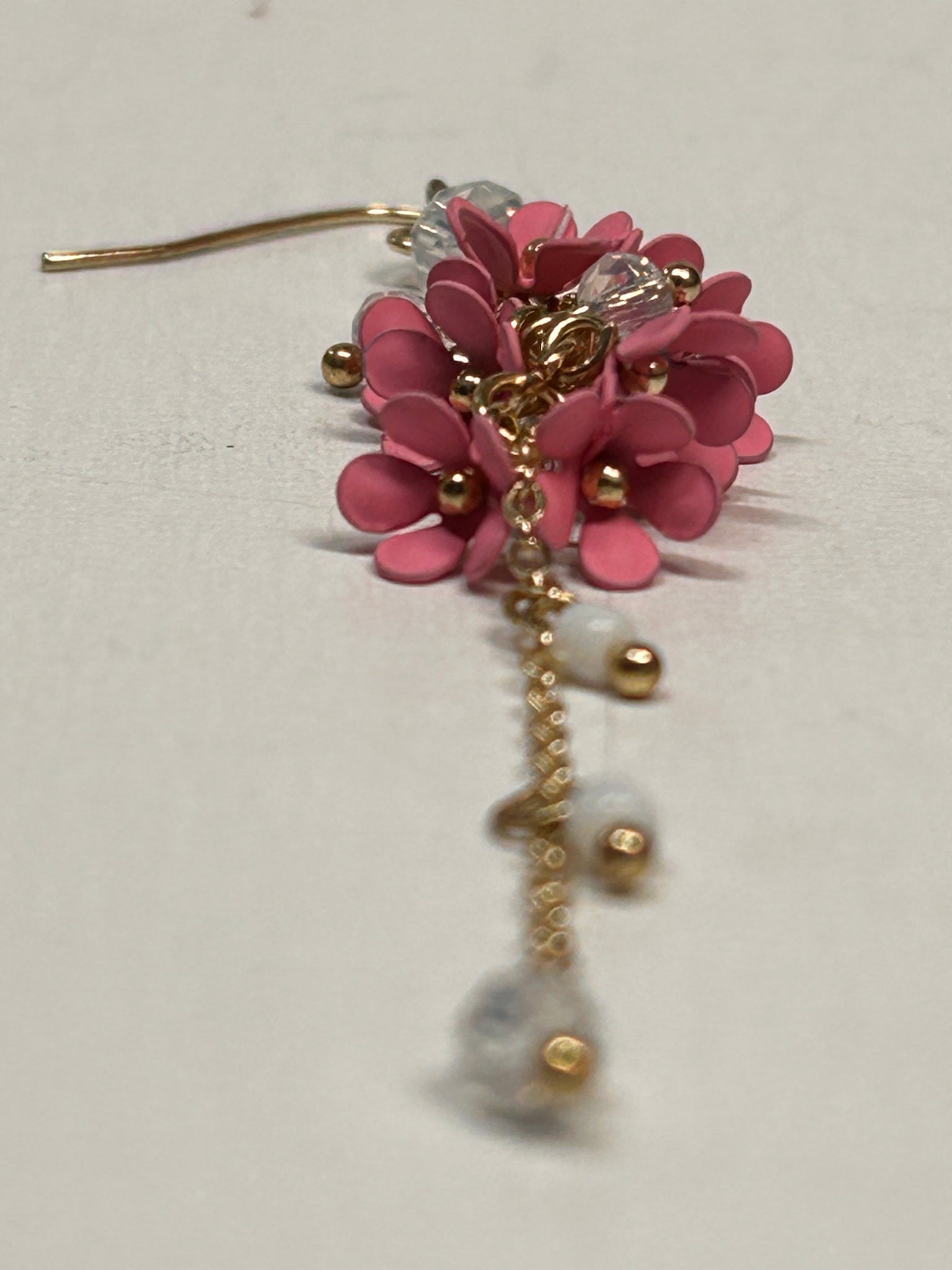 3-D Flowers Dangling Earrings