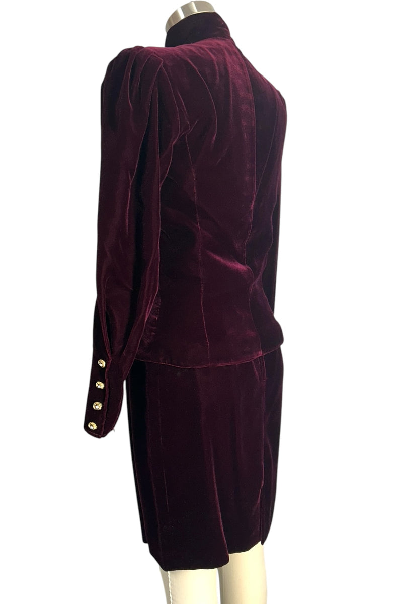 burgundy velvet blazer dress Miss Circle Women's Delia Burgundy Blazer Dress with Pleated Detail