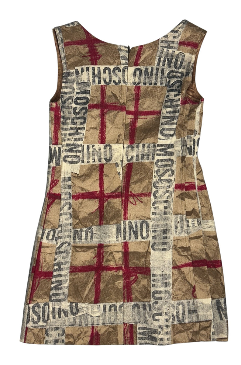 business casual dress code women Vintage 1990s Moschino Wool Mini Dress | EU Size 44