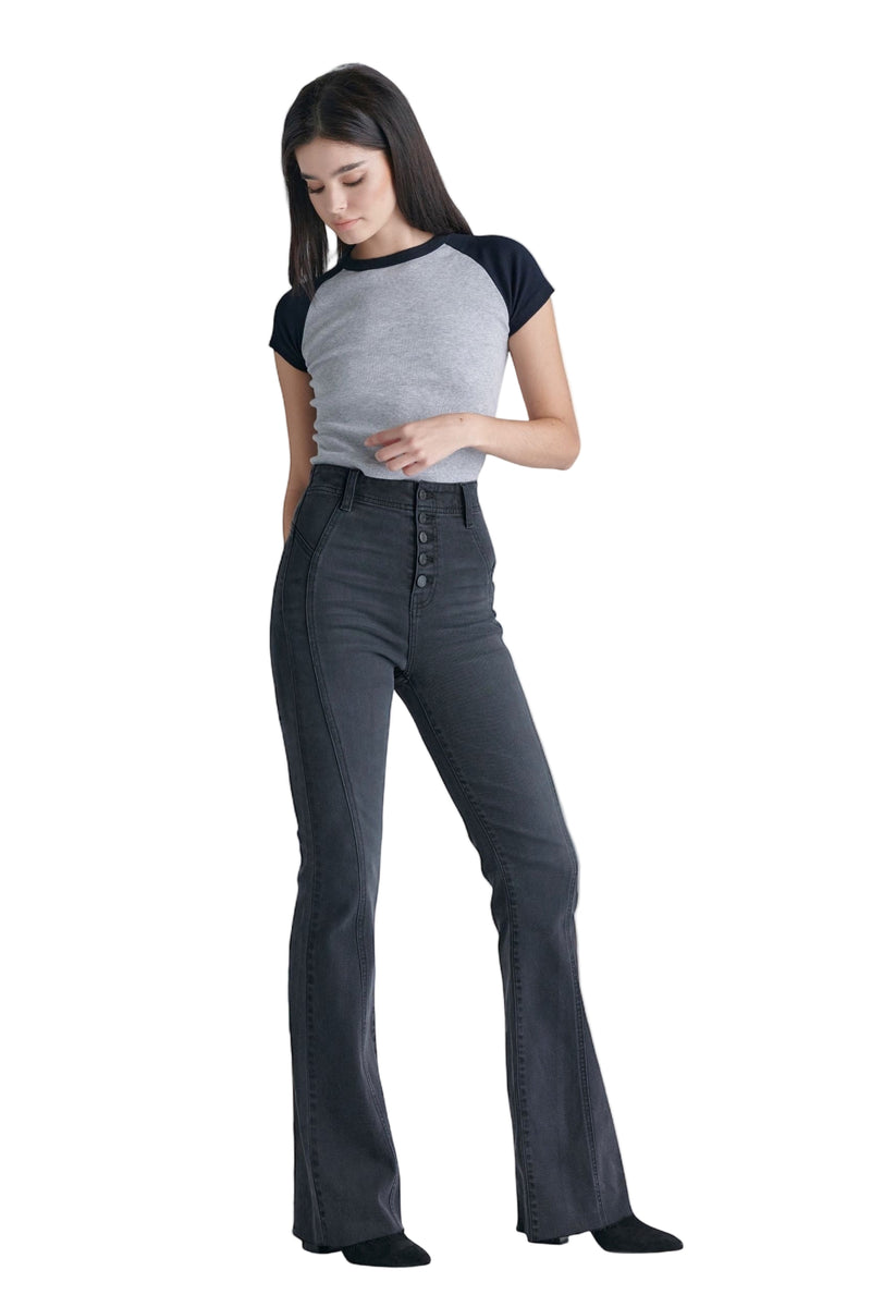 Girls Exposed Buttons High Rise Skinny Jean main image 0