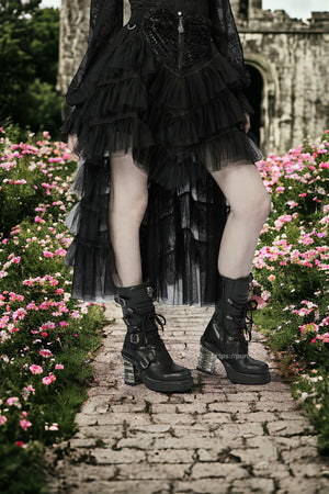 Punk Rave - Poison Apple Tulle Ruffle Waterfall Skirt