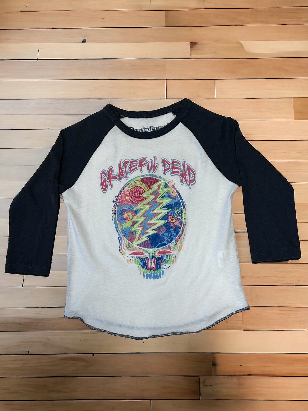 Rowdy Sprout - Recycled Cotton Grateful Dead Skull Print Long Sleeve Toddle Tee