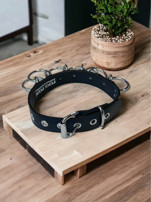 Louis "D" Ring Attached To "O" Ring Vegan Leather Choker