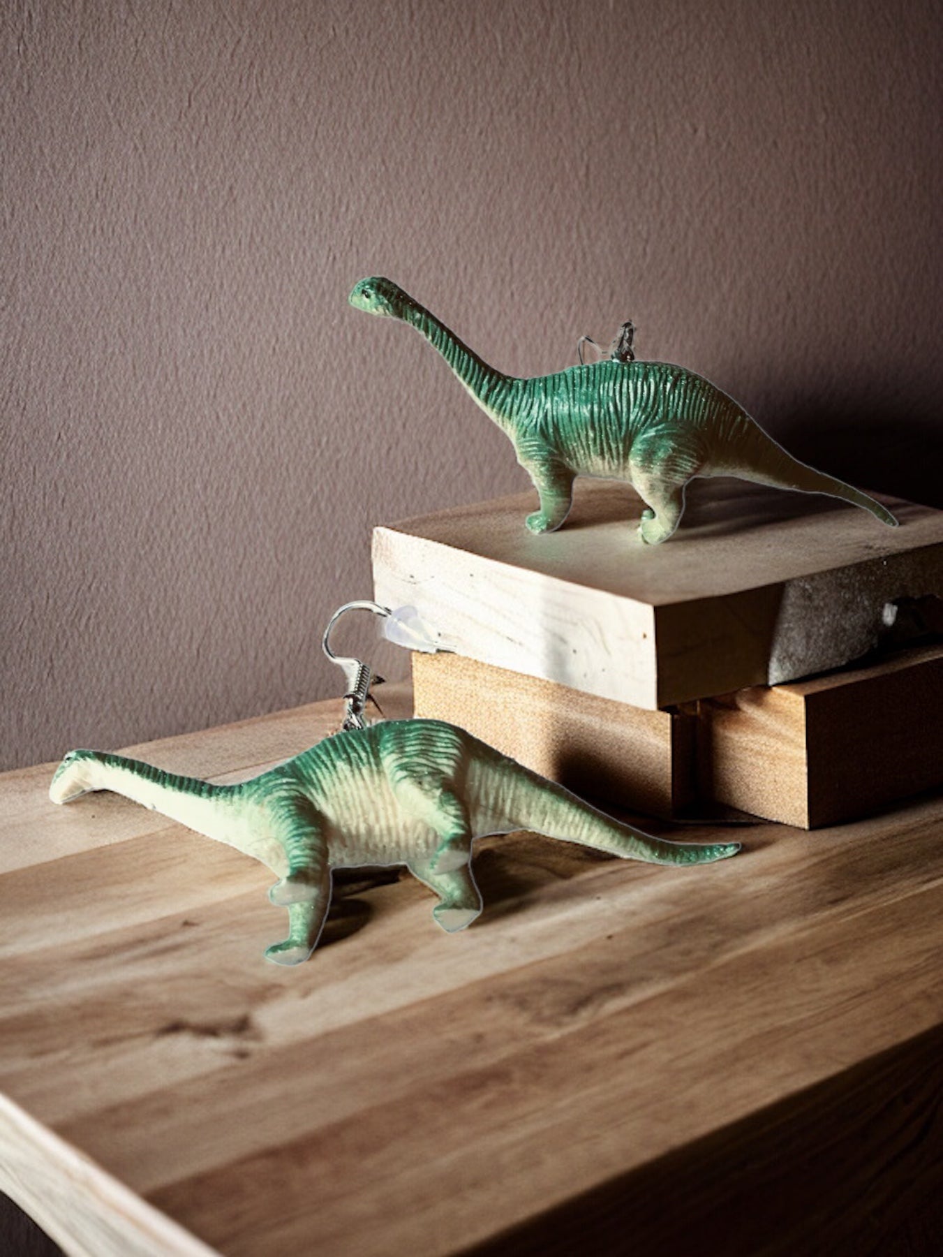 3-D Dinosaur Earrings