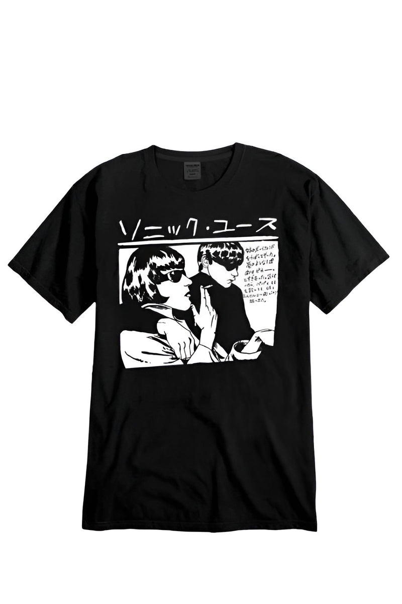 送料無料 いくらから Sonic Youth Tee Men's Print Photo & Written Japanese ミュージシャン