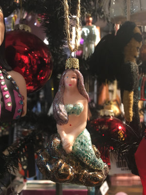 Mermaid Glass Ornament