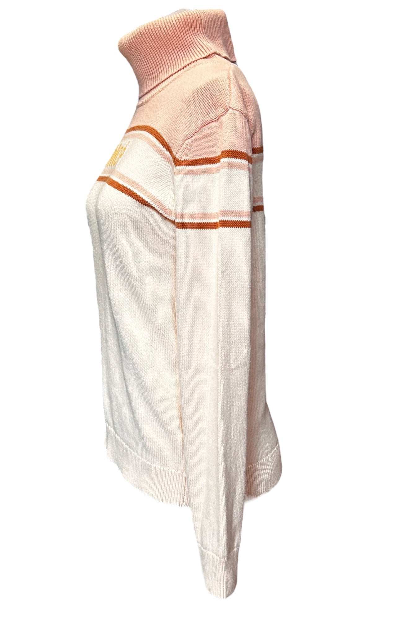 Pre-Owned Chloé Two-Tone Logo Turtleneck Sweater