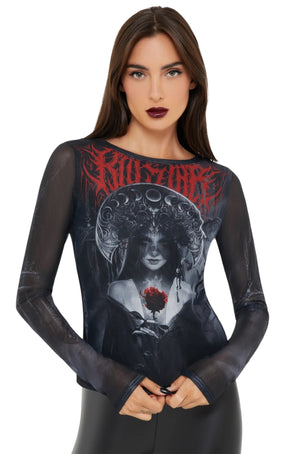 Killstar x Alchemy - Grimalkins Class Mesh Top