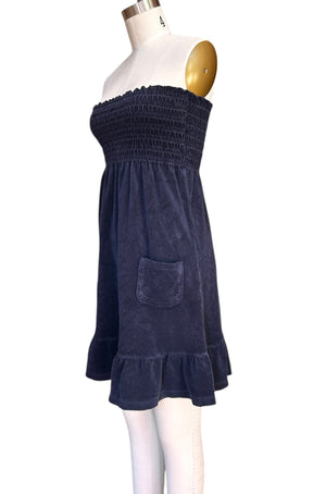 Pre-Owned Juicy Couture Towels Smocked Strapless Mini Dress – Thirteen  Vintage