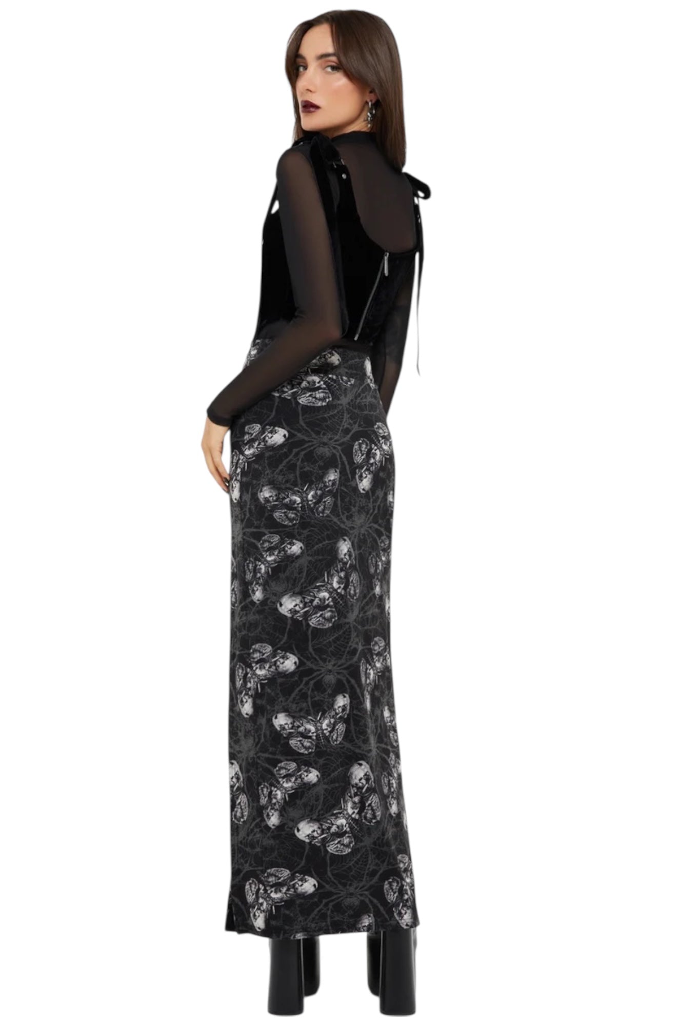 Killstar x Alchemy Gothic - SPIDRASICA’S WEB Maxi Skirt