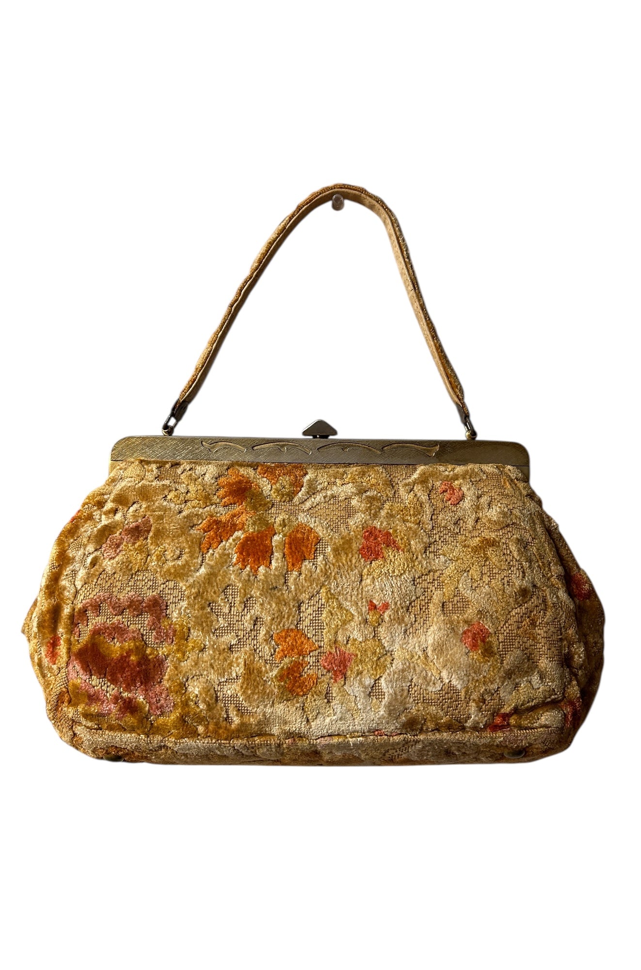 Vintage - Flowers Pattern Carpet Handbag ( Sold AS IS )