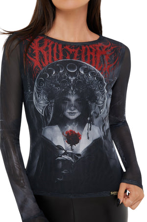 Killstar x Alchemy - Grimalkins Class Mesh Top