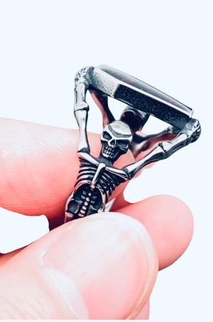 Vampire Coffin Gothic Stainless Steel Ring