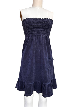 Pre-Owned Juicy Couture Towels Smocked Strapless Mini Dress – Thirteen  Vintage