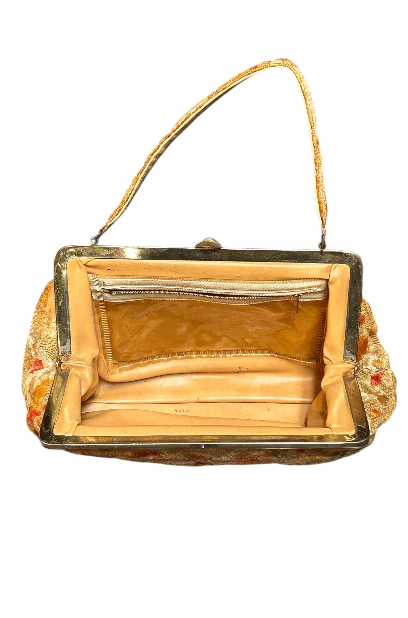 Vintage - Flowers Pattern Carpet Handbag ( Sold AS IS )