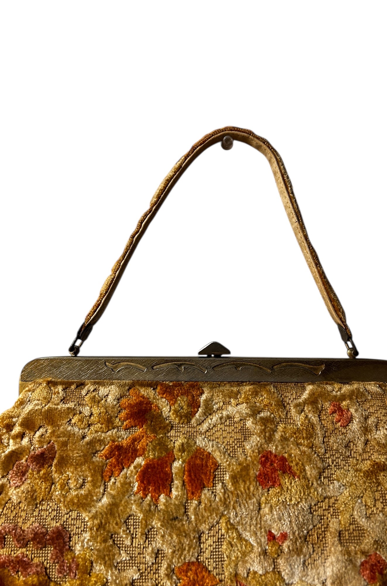 Vintage - Flowers Pattern Carpet Handbag ( Sold AS IS )