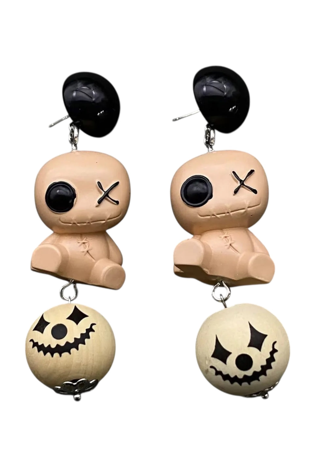 Halloween Resin Horror Doll Dangle Earrings