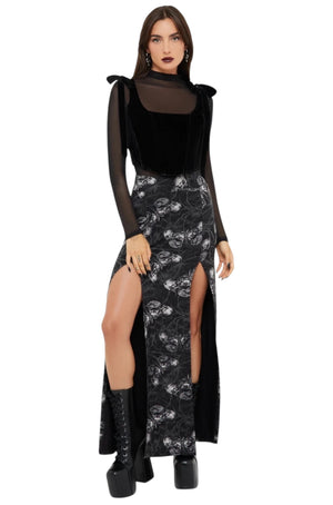 Killstar x Alchemy Gothic - SPIDRASICA’S WEB Maxi Skirt