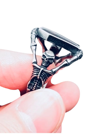 Vampire Coffin Gothic Stainless Steel Ring