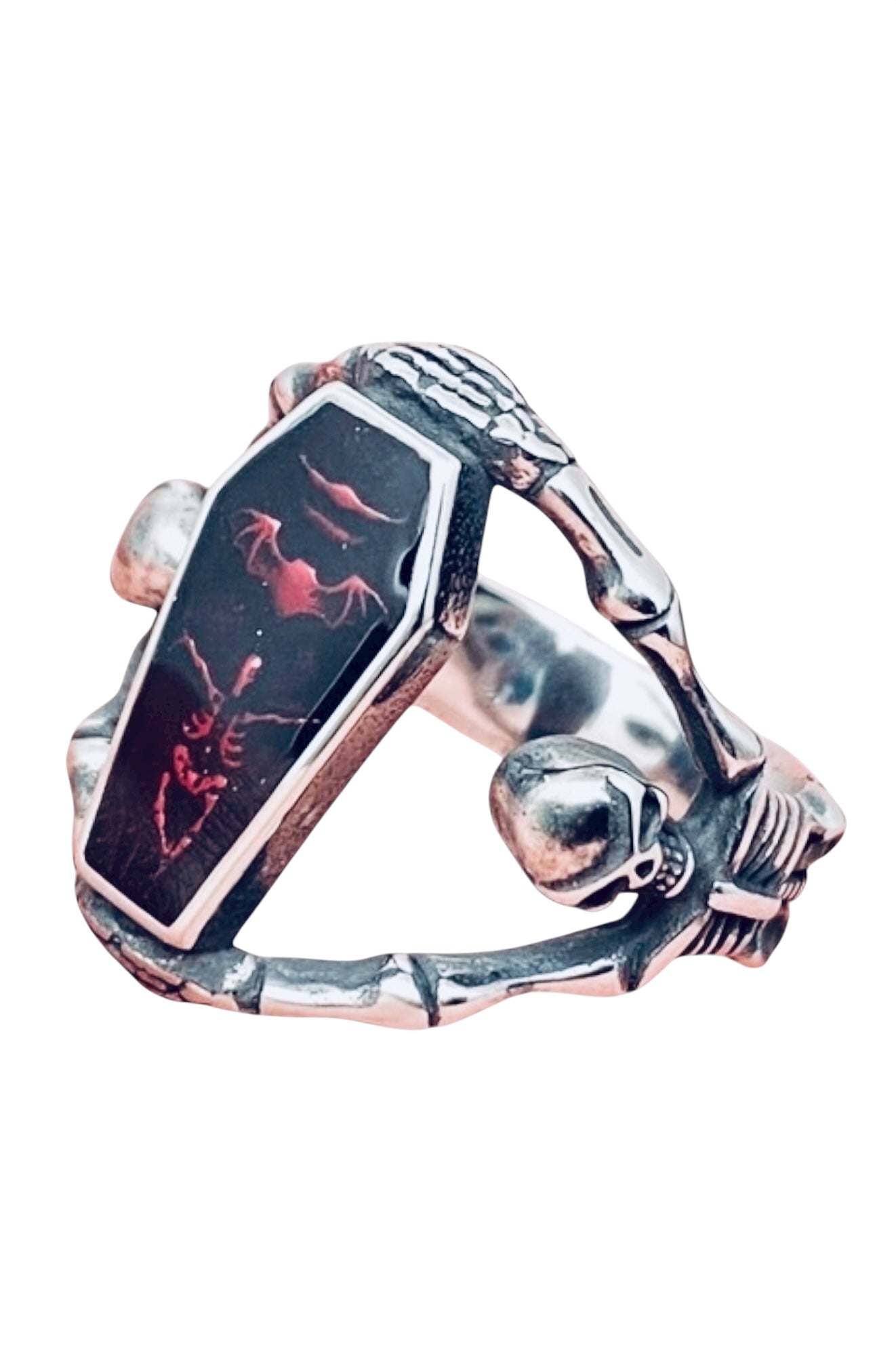 Vampire Coffin Gothic Stainless Steel Ring