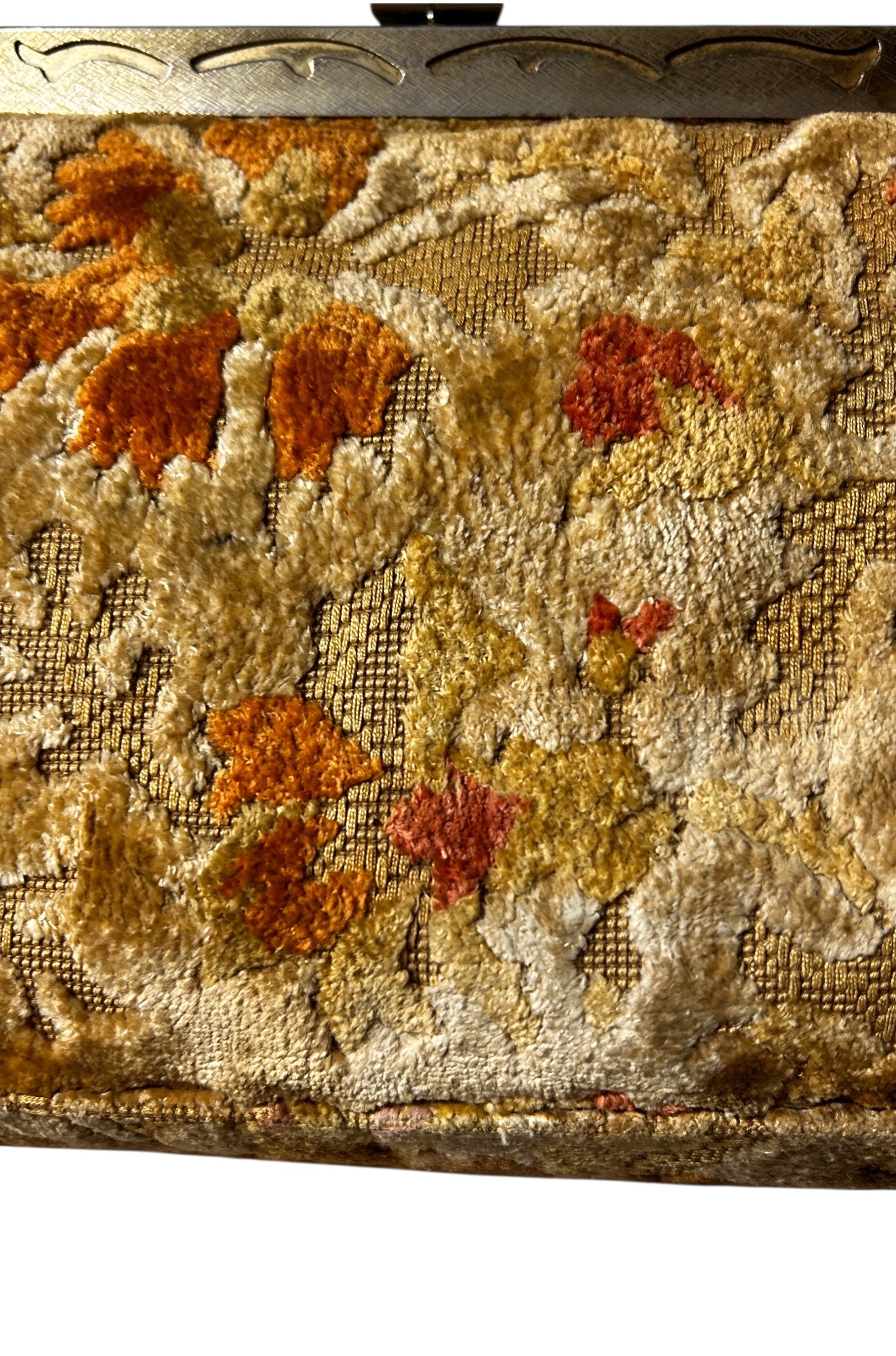 Vintage - Flowers Pattern Carpet Handbag ( Sold AS IS )