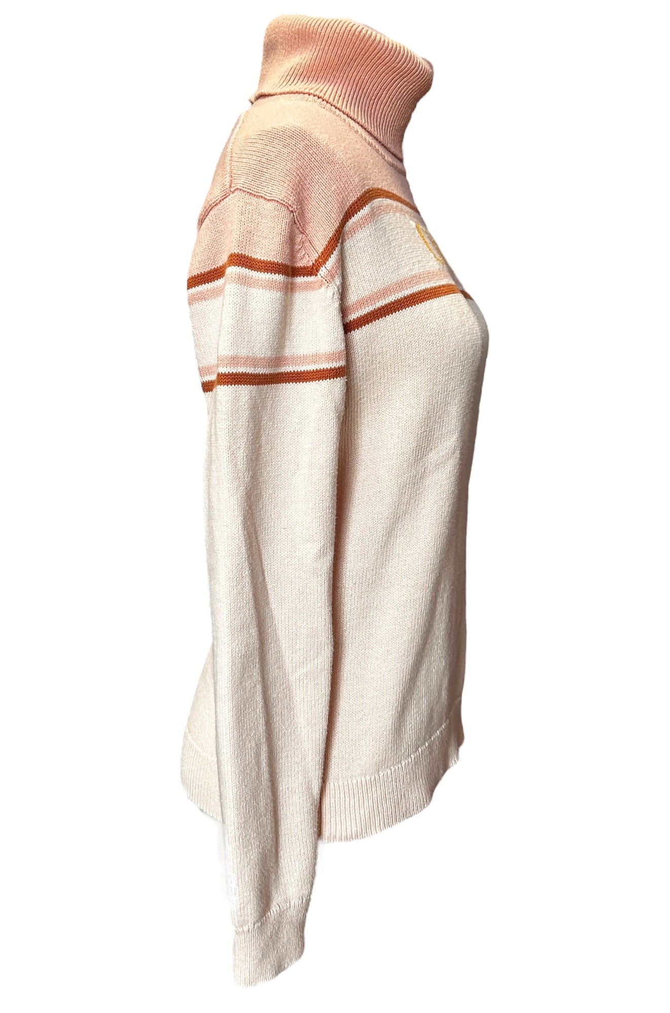 Pre-Owned Chloé Two-Tone Logo Turtleneck Sweater