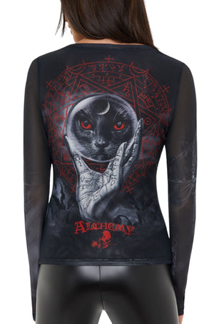 Killstar x Alchemy - Grimalkins Class Mesh Top