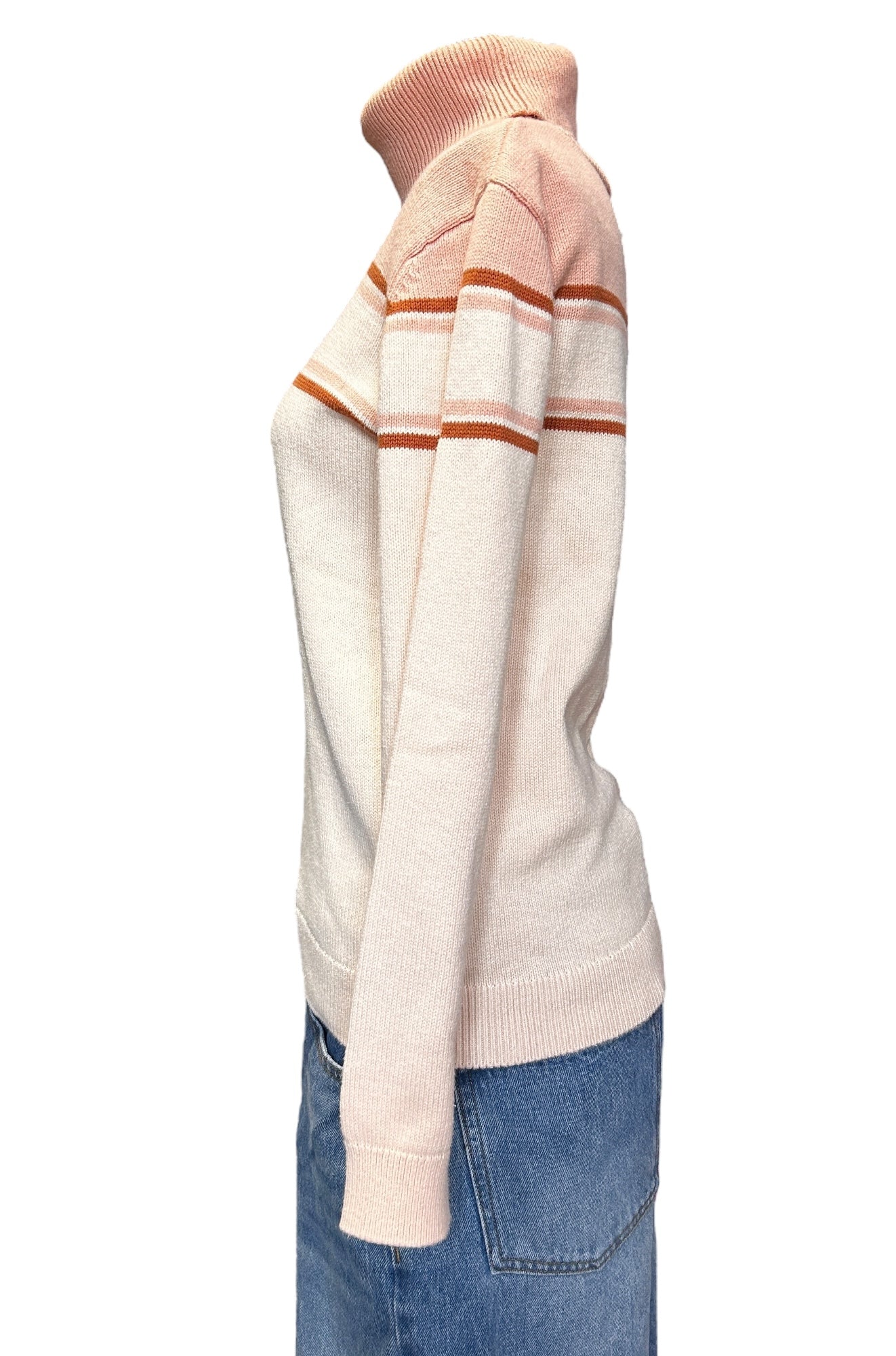 Pre-Owned Chloé Two-Tone Logo Turtleneck Sweater