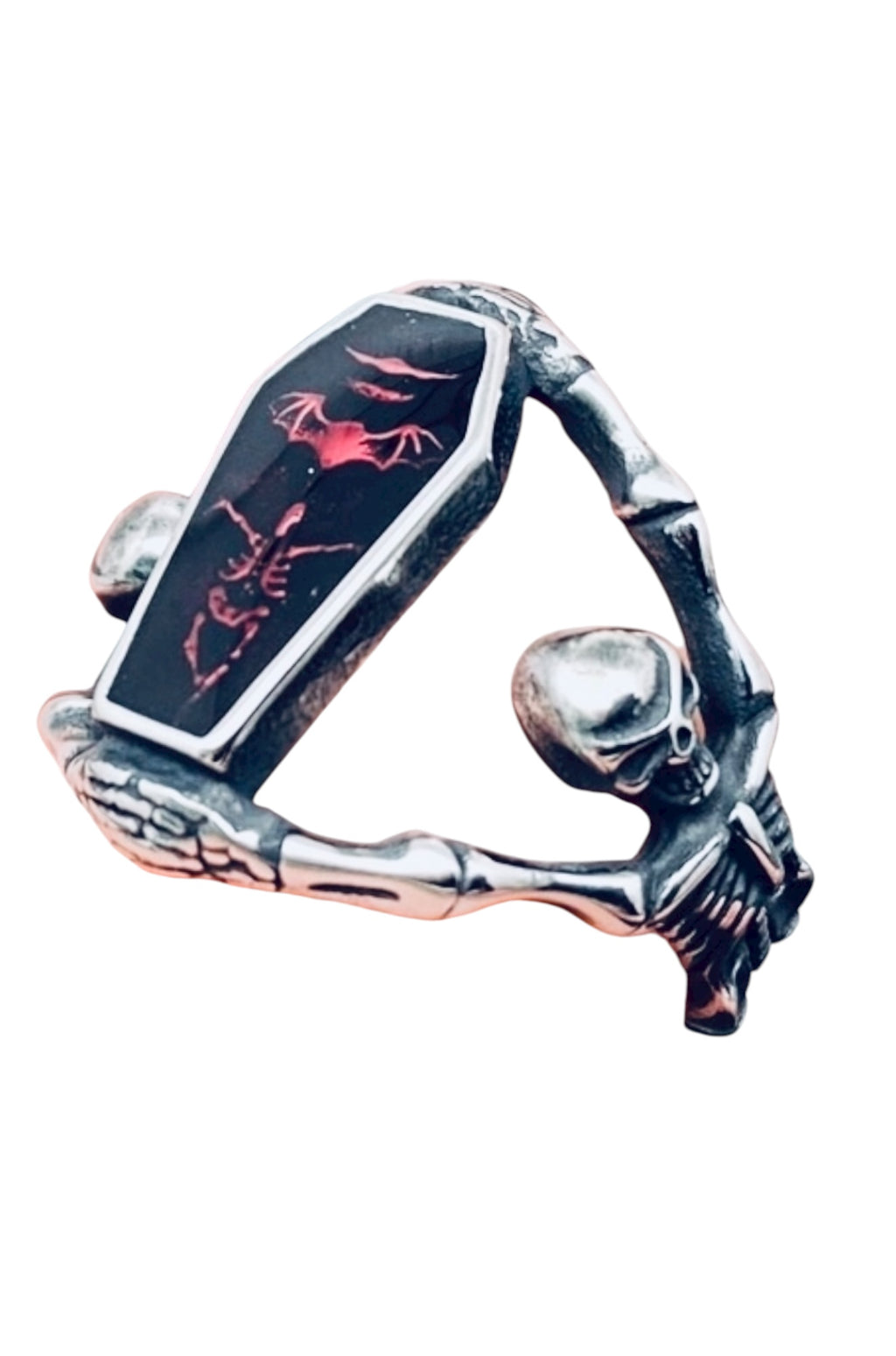 Vampire Coffin Gothic Stainless Steel Ring