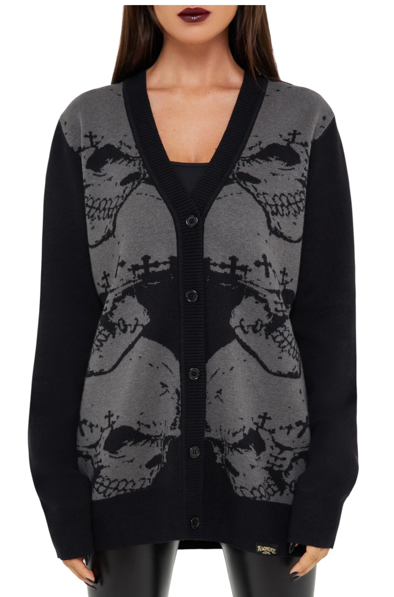 Killstar x Alchemy- Headstone Knit Cardigan