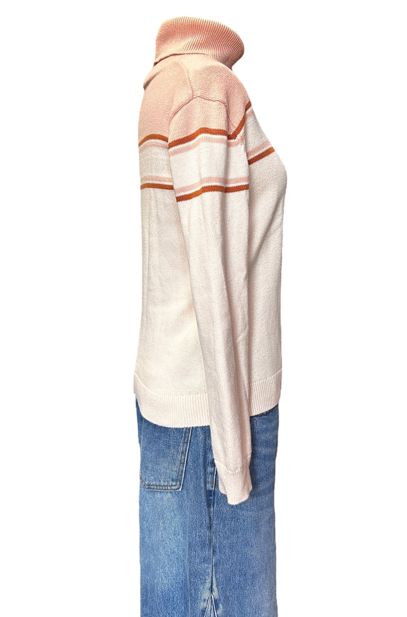 Pre-Owned Chloé Two-Tone Logo Turtleneck Sweater