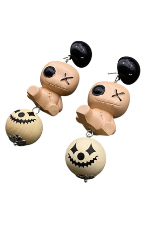 Halloween Resin Horror Doll Dangle Earrings