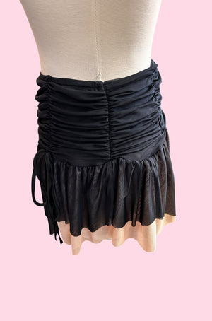 Bella Two Tone Mesh Mini Skirt