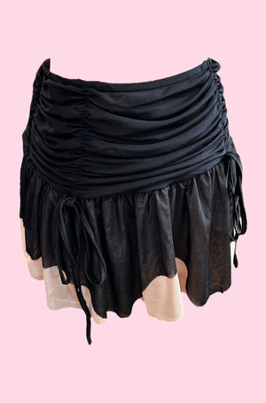 Bella Two Tone Mesh Mini Skirt