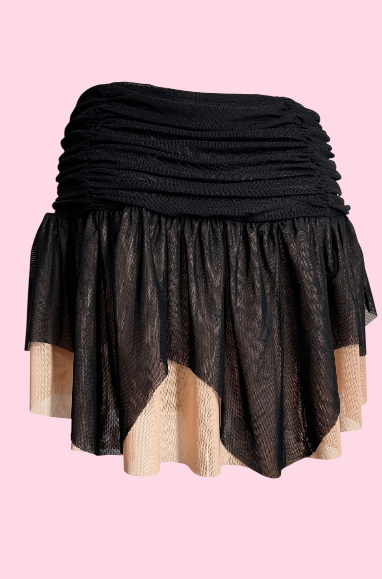 Bella Two Tone Mesh Mini Skirt