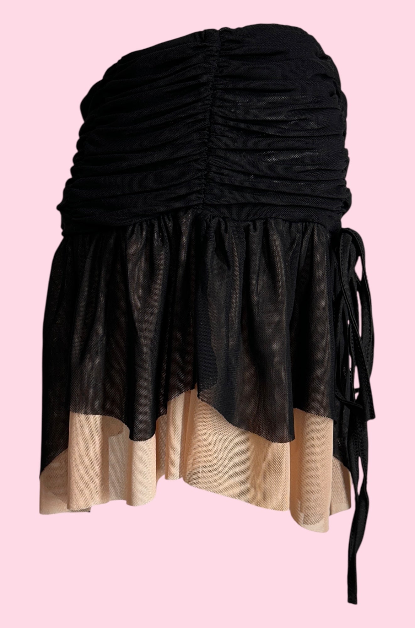 Bella Two Tone Mesh Mini Skirt