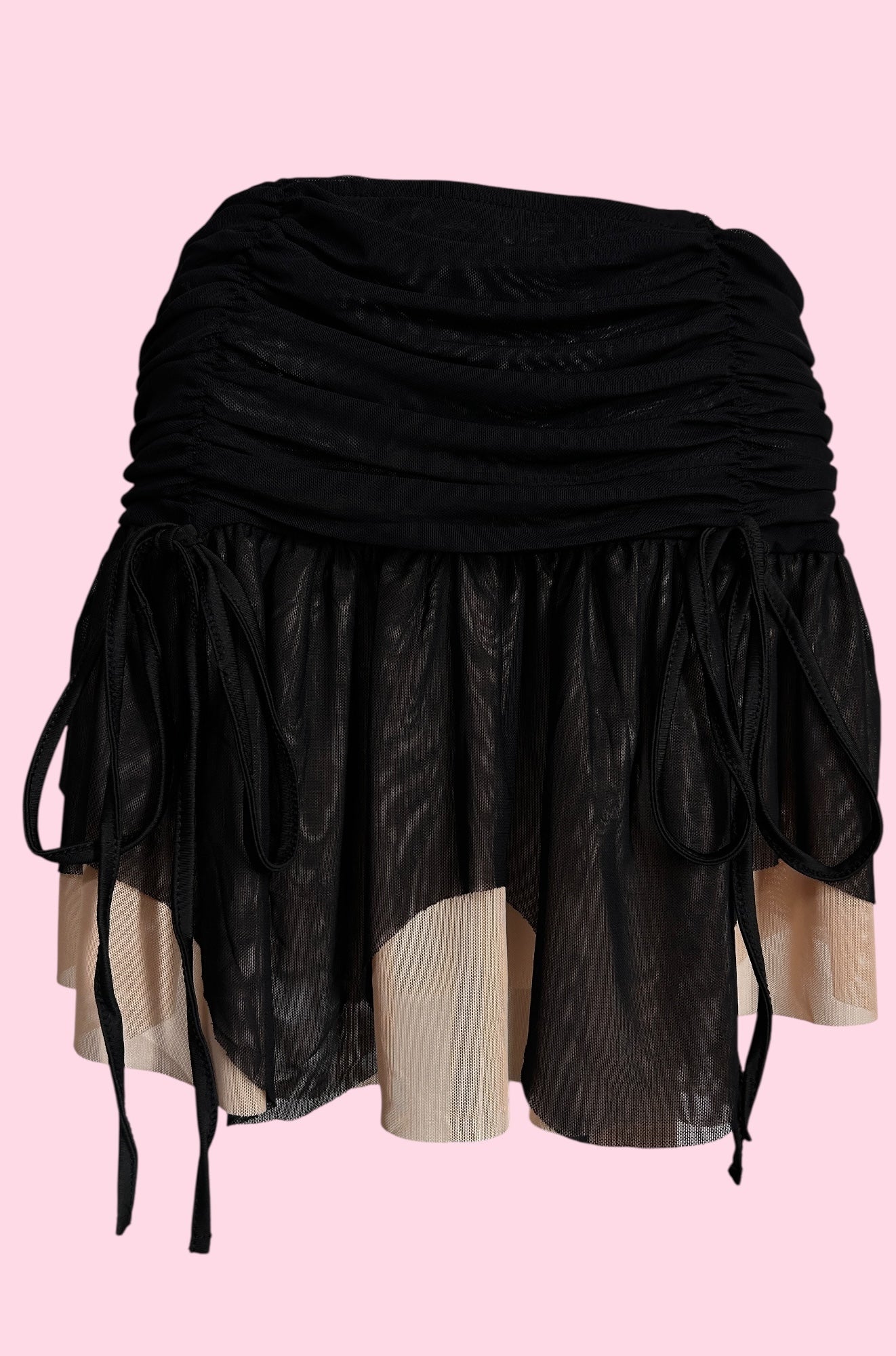 Bella Two Tone Mesh Mini Skirt