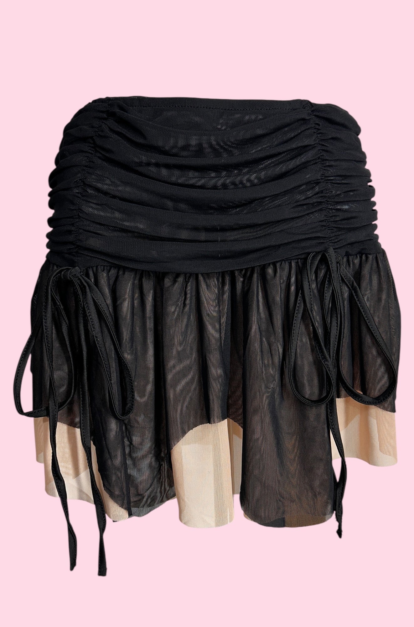 Bella Two Tone Mesh Mini Skirt