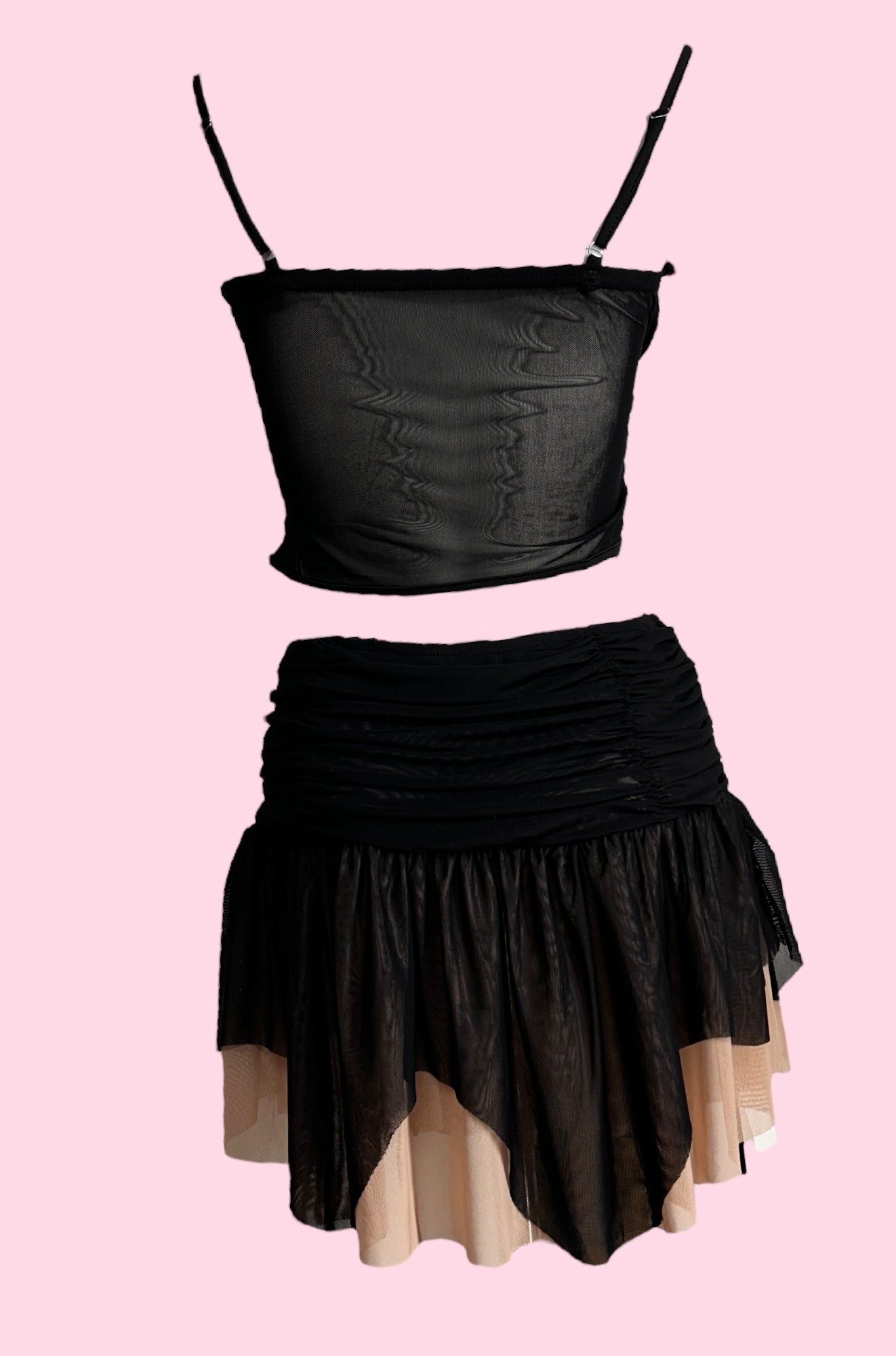Bella Ruched Bodice Mesh Top
