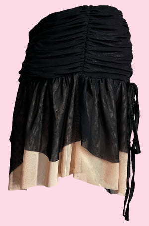 Bella Two Tone Mesh Mini Skirt