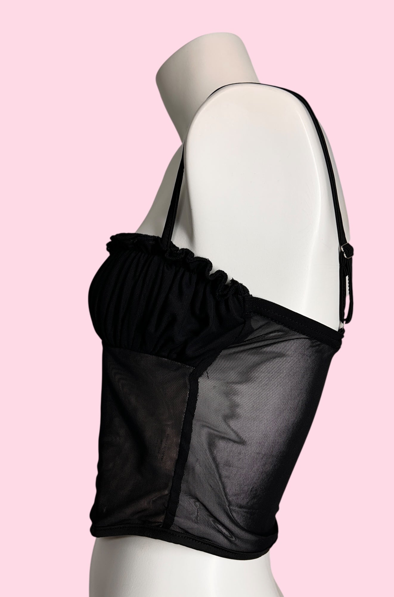 Bella Ruched Bodice Mesh Top