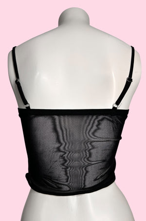 Bella Ruched Bodice Mesh Top
