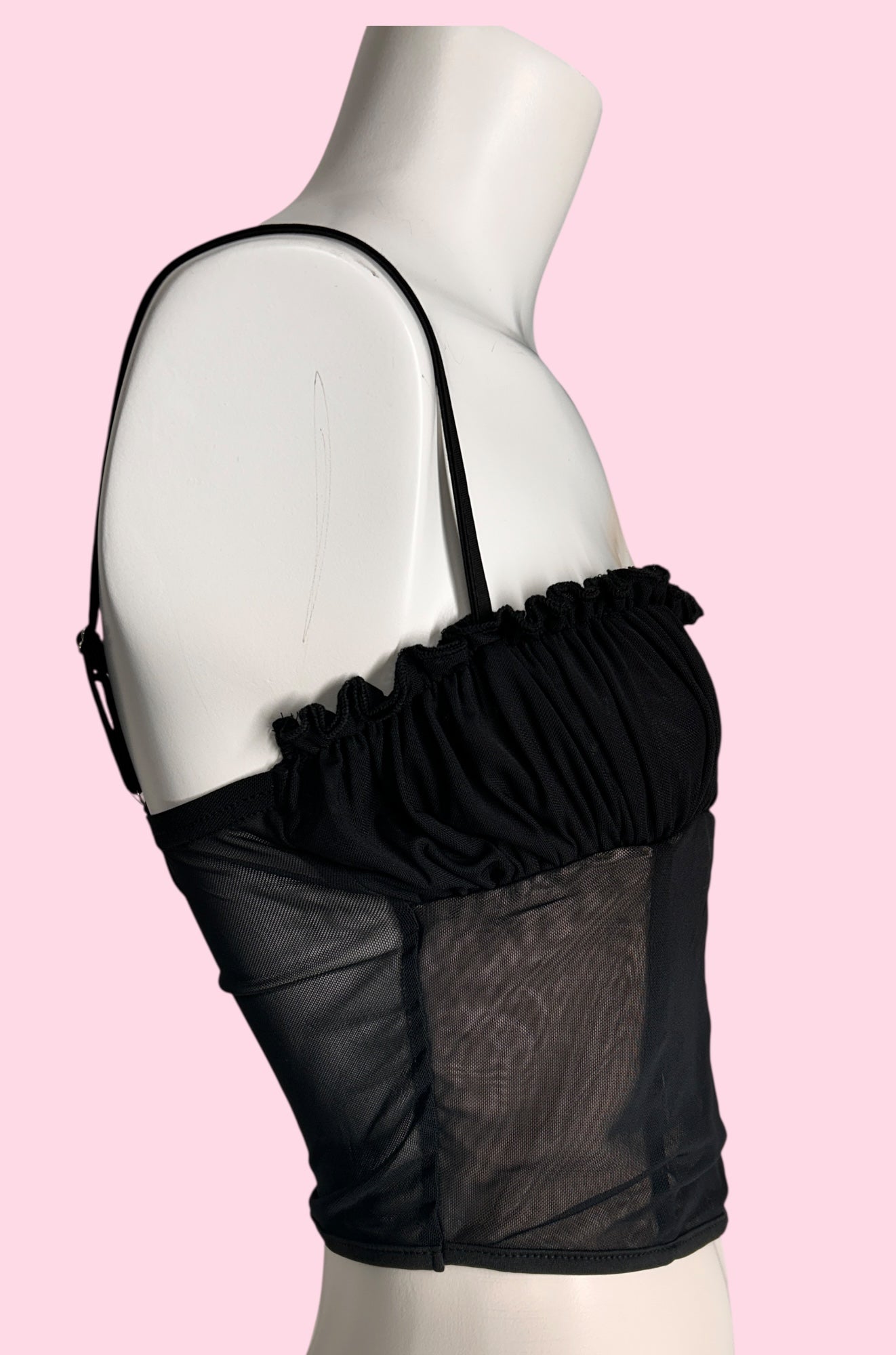 Bella Ruched Bodice Mesh Top