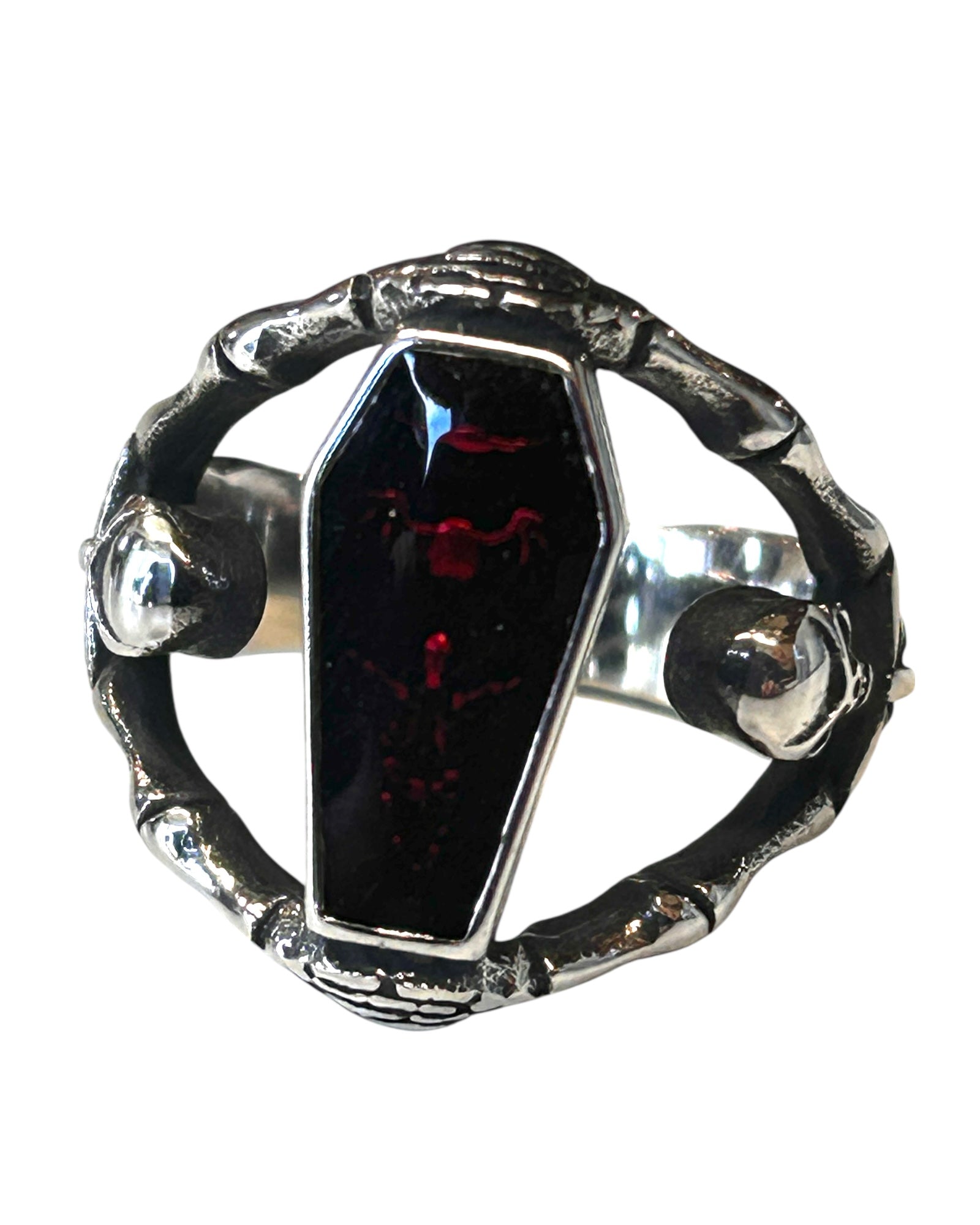 Vampire Coffin Gothic Stainless Steel Ring