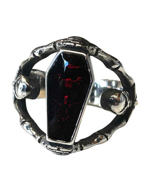 Vampire Coffin Gothic Stainless Steel Ring