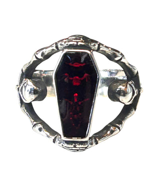 Vampire Coffin Gothic Stainless Steel Ring