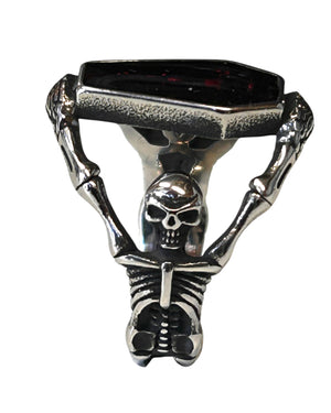Vampire Coffin Gothic Stainless Steel Ring