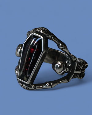 Vampire Coffin Gothic Stainless Steel Ring