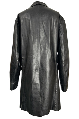 Neil Barrett Buffalo Leather Mid-Length Coat Made in Italy
